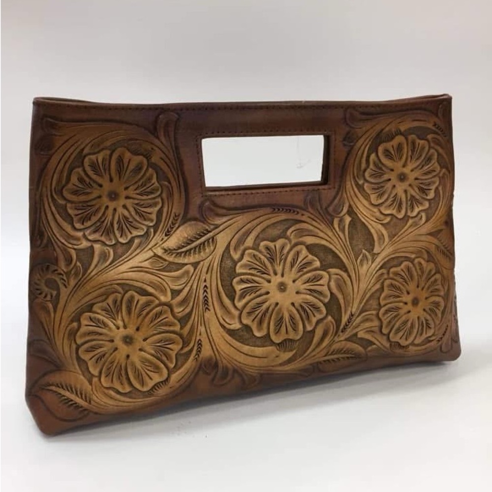 MEXICANA Brown Floral Tote